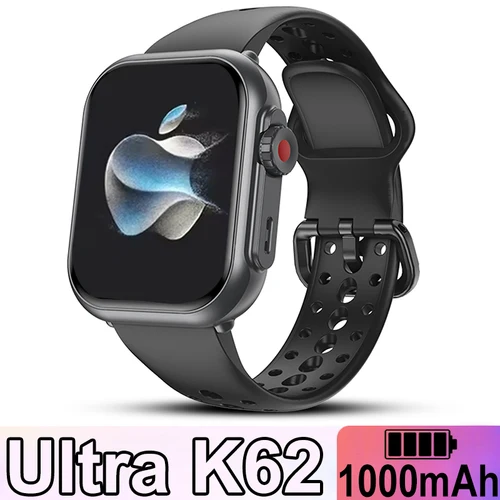 Reloj Ultra K62 hombres mujeres 1000mAh AMOLED 100 + ritmo cardíaco deportivo HD Bluetooth llamada GPS pista impermeable reloj inteligente para iOS Android