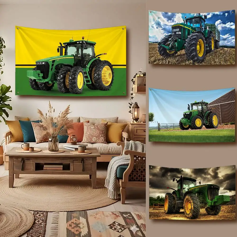 T-Truck Car Tractor Flag Polyester Printed Banner For Decor Tapestry Dorm Room Bedroom