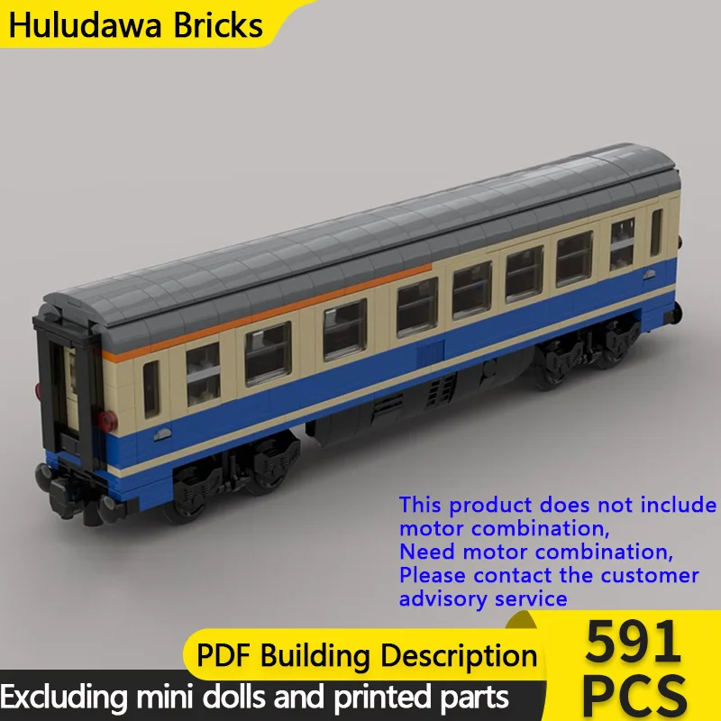 

City Car Model MOC Building Bricks German Train Eurofima Carriage Modular Technology Gifts Holiday Assemble Children Toys Suit