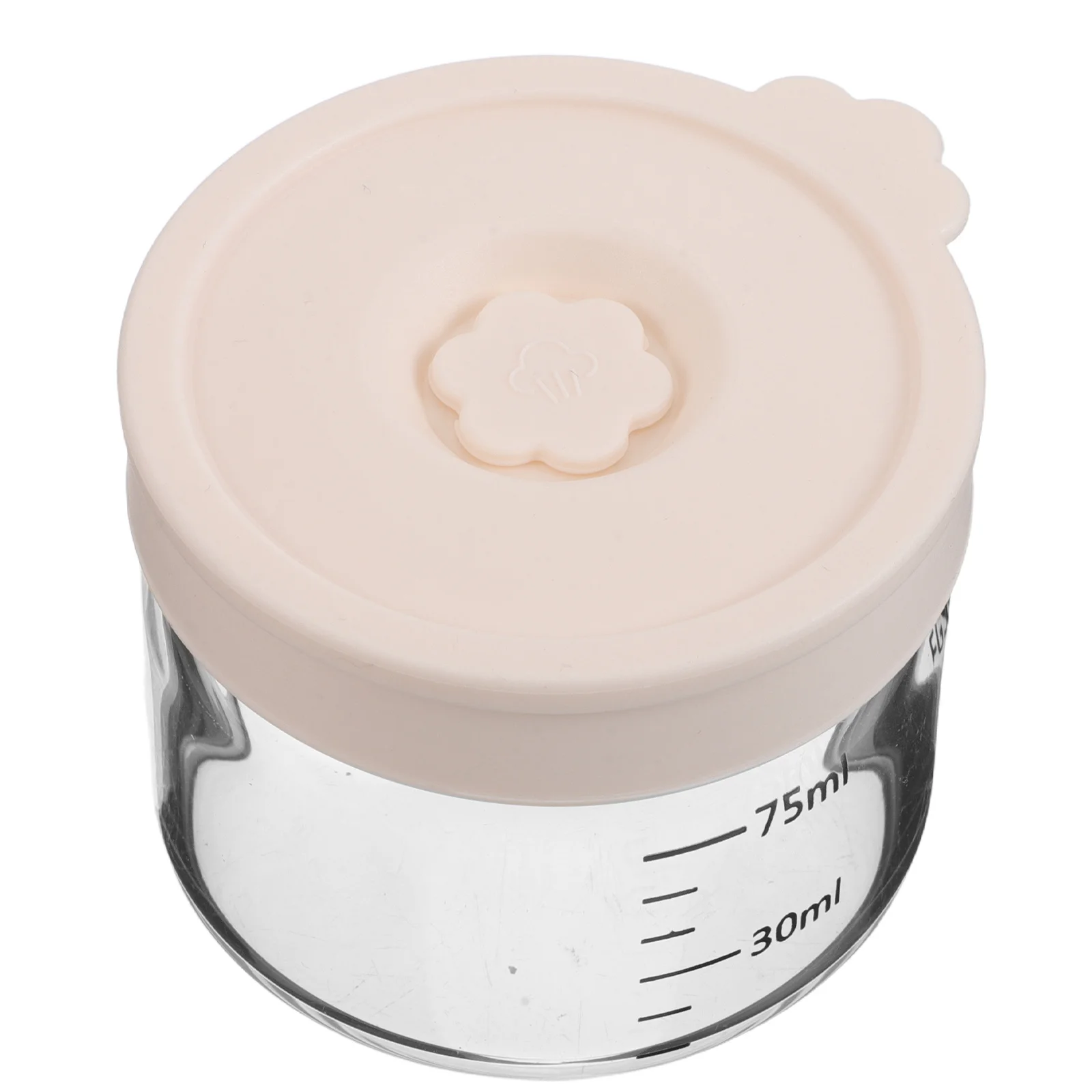 

Transparent Glass Storage Jar 75ml Silicone Lid Airtight Seal Small Glass Bottle Kitchen Bathroom Organizer Mini Jars with Lids
