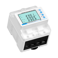 3P4W 100A Tuya WiFi Limit Circuit Breaker Switch Bi-Directional Energy Power kWh Meter Leakage Over Under Voltage Protector