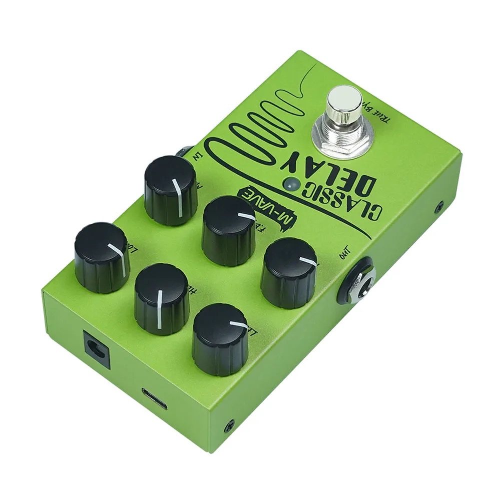 New For M-vave Classic Delay Effect Pedal True Bypass 600ms Delay Time Guitar Effects Pedal For Electric Guitar Bass Accessories