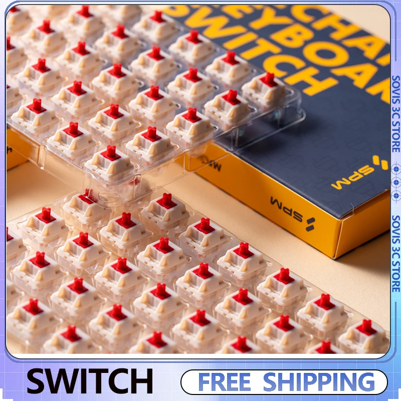 

SOULCAT Sunset Switch Silent Axis Light Sound Axis Dual Color Injection HMX High Precision Molding Process Keyboard Accessories