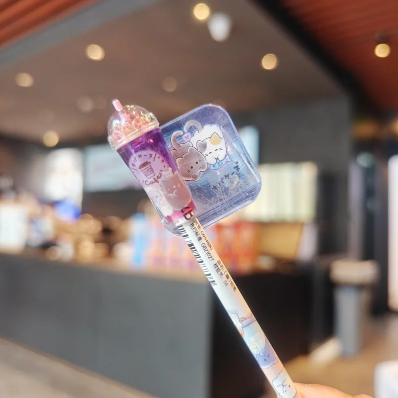 Cartoon Paper Clip Portable Binder Clip with Pencil Protector Pen Cap Document Clamp Office School Stationery Decorative Supply view 4