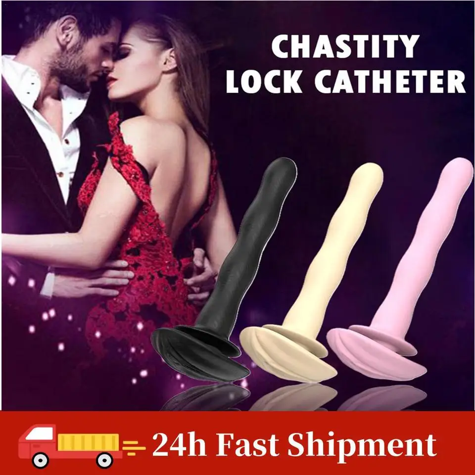 2025 New Cock Cage Male  Sissy Wear Chastity Belt with Soft Urethral Catheter Penis Ascetic Anti-Cheating Sex Toys