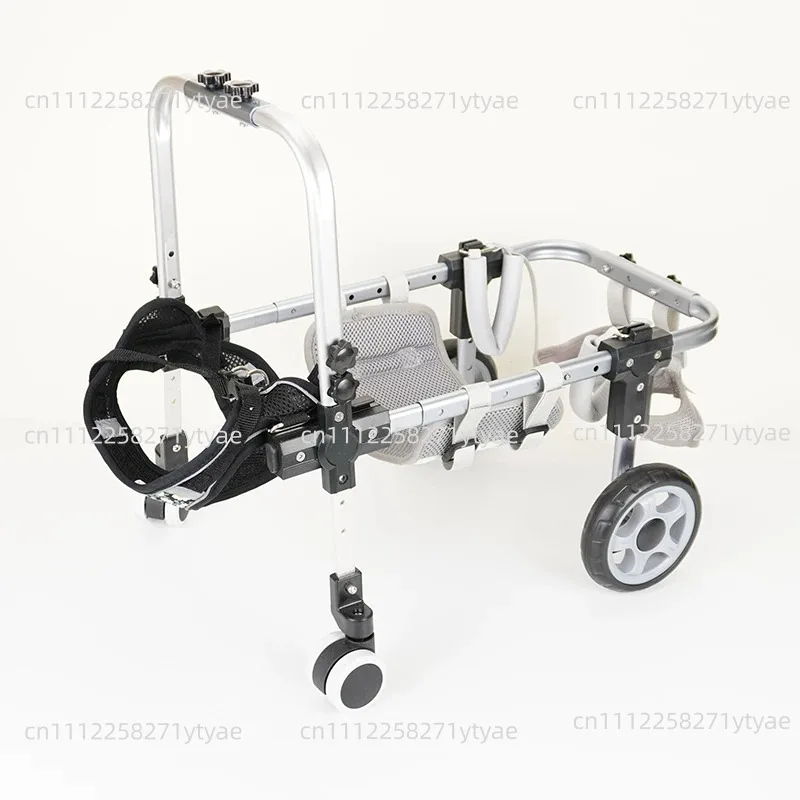 Adjustable Dog Wheelchair Hind Leg Support - 4-Wheel Mobility Cart with Harness for Senior/Disabled Pets Rehabilitation