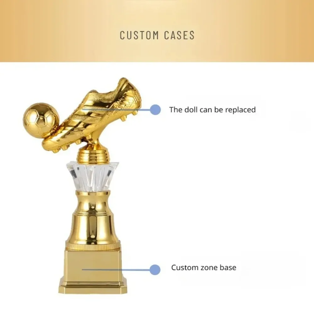 Youth Sports Golden Boot Award Trophy Plastics Football Match Soccer Fan Club Souvenir Cup Excellent Player Award Handicraft