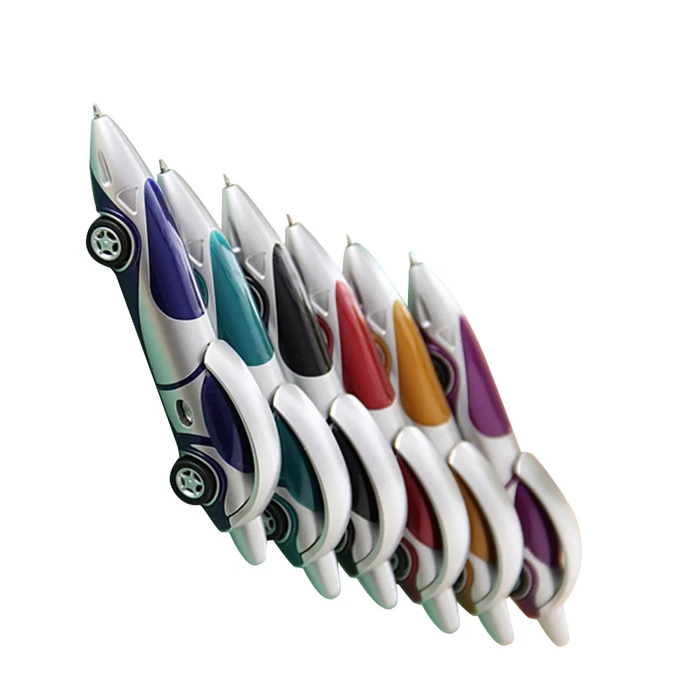 

6Pcs Car Ballpoint Pens Cute Cartoon Plastic Writing Stationery School Supplies Fine Tip Christmas Gifts for Students