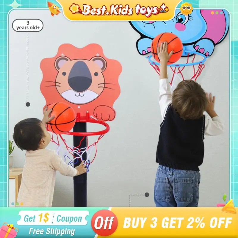 Cartoon Mini Basketball Hoop Kids Sports Toys Montessori Foldable Wall Type Basketball Backboard Throw Outdoor Indoor Child Game