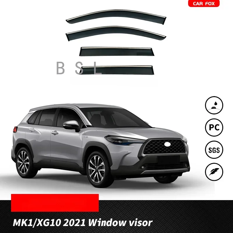 Car Window Visors For 2021-2023 Toyota Corolla Cross Rain Guards Weathershields Sun Rain Deflectors Accessories