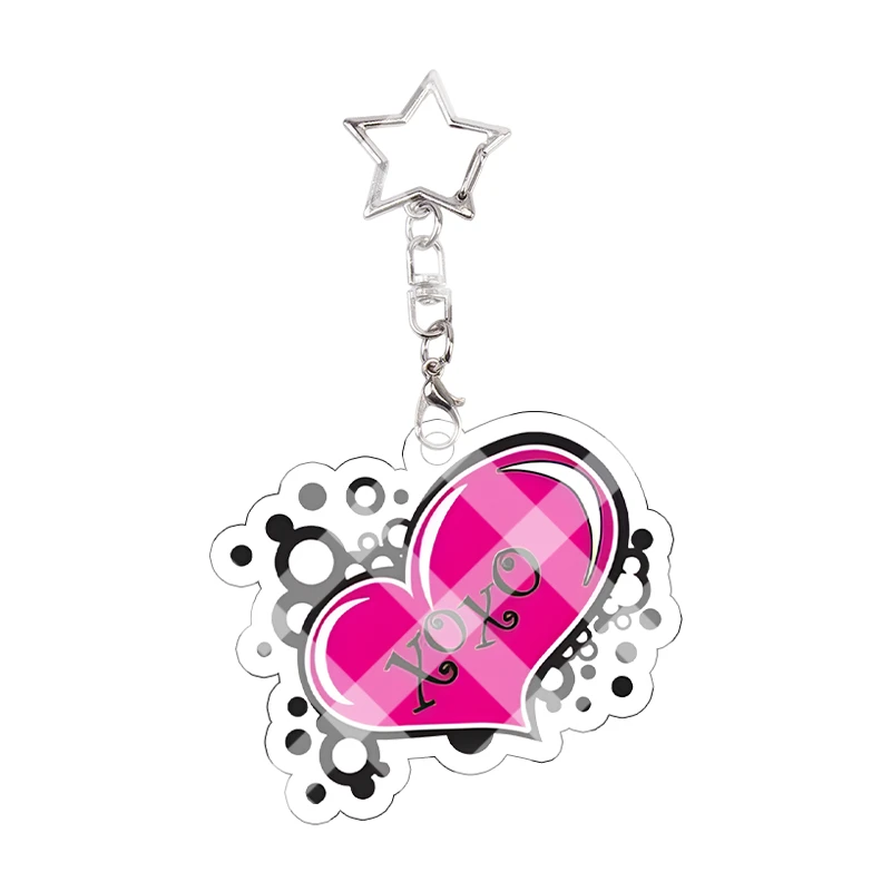Monster Girl Acryl-Schlüsselanhänger Kawaii Fledermaus-Wimpel Totenkopf Rosa Schleife Exquisiter Studenten-Cosplay-Requisiten-Taschenanhänger Schlüsselring Geburtstagsgeschenk – Detail 14