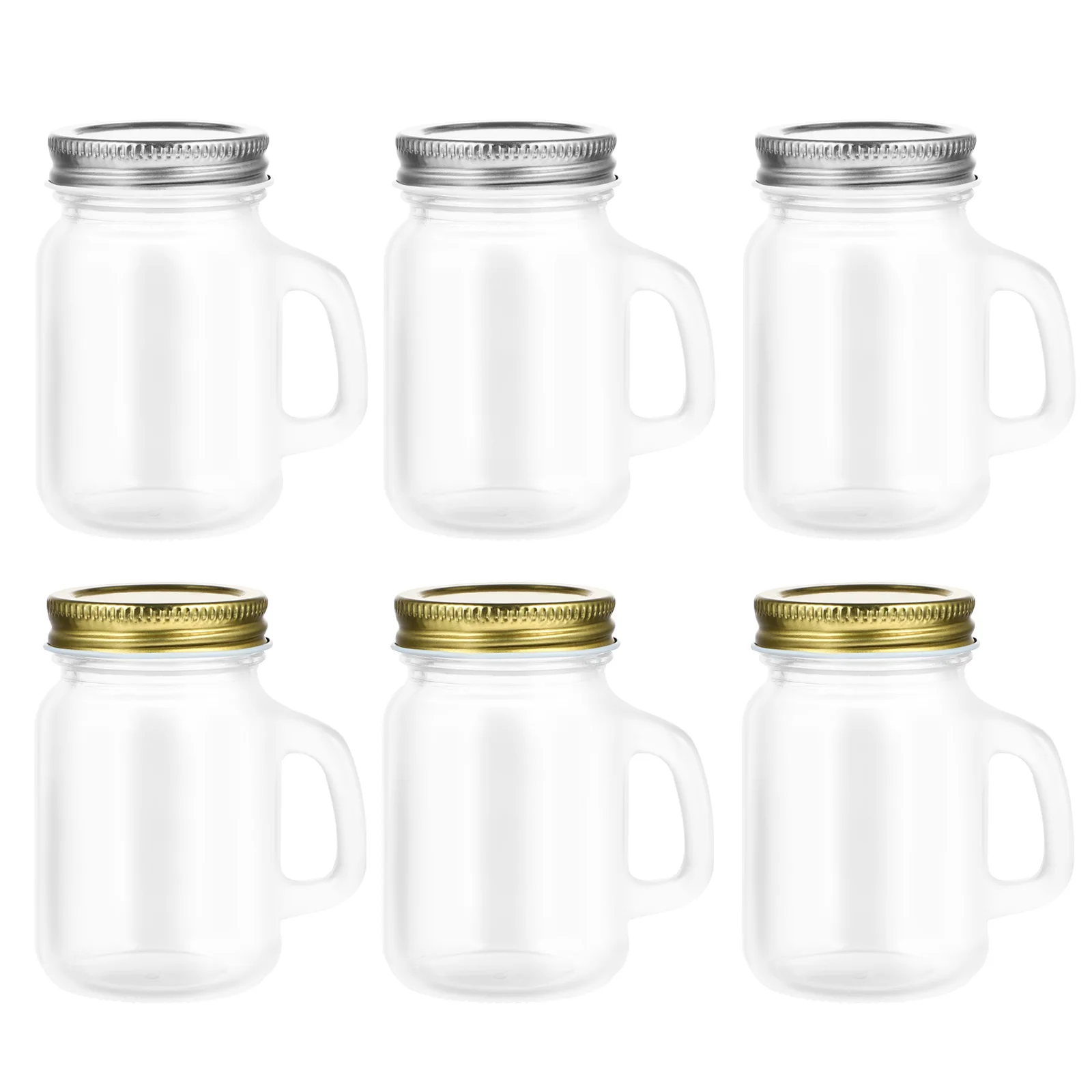 

6Pcs Sealed Mason Jars High Quality Glass Containers for Preserving Fruits Pickles Juice Drinks Transparent Food Storage Jars