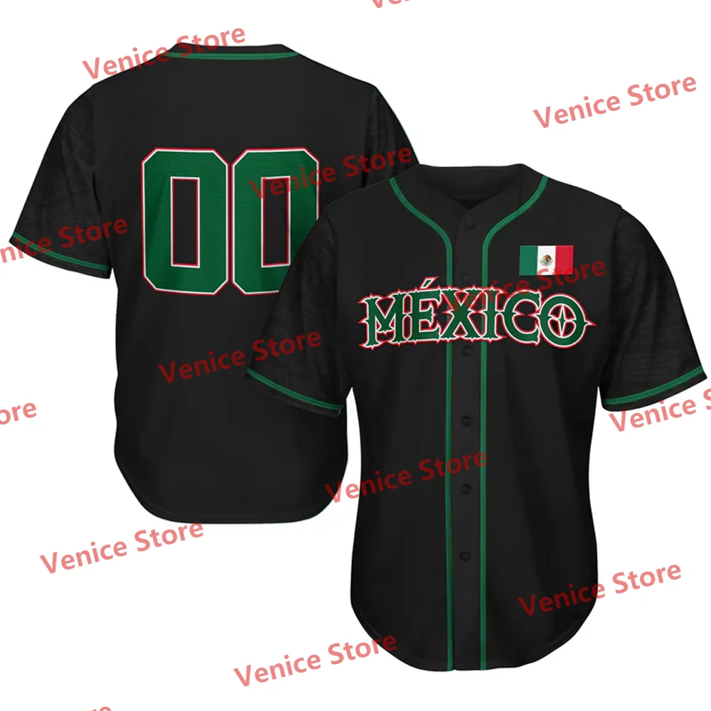 Mexico Custom Baseball Jersey 2025 ChatGPT New Arrival Special Design New Kit National Team LMB Training T-Shirt Adults KIDs