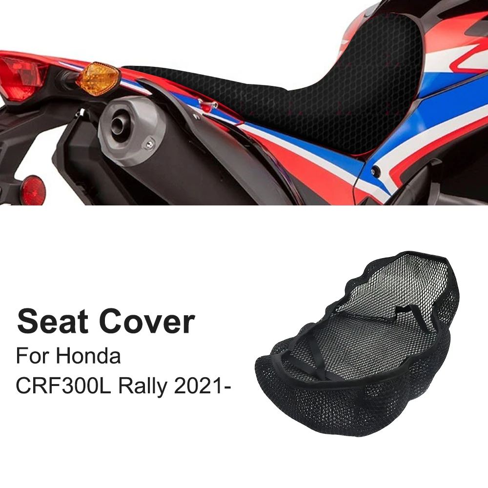 

For HONDA CRF300L 2021 Motorcycle Seat Cover 3D Mesh Fabric Non-Slip Breathable Cushion Heat Insulation Scratch Protection