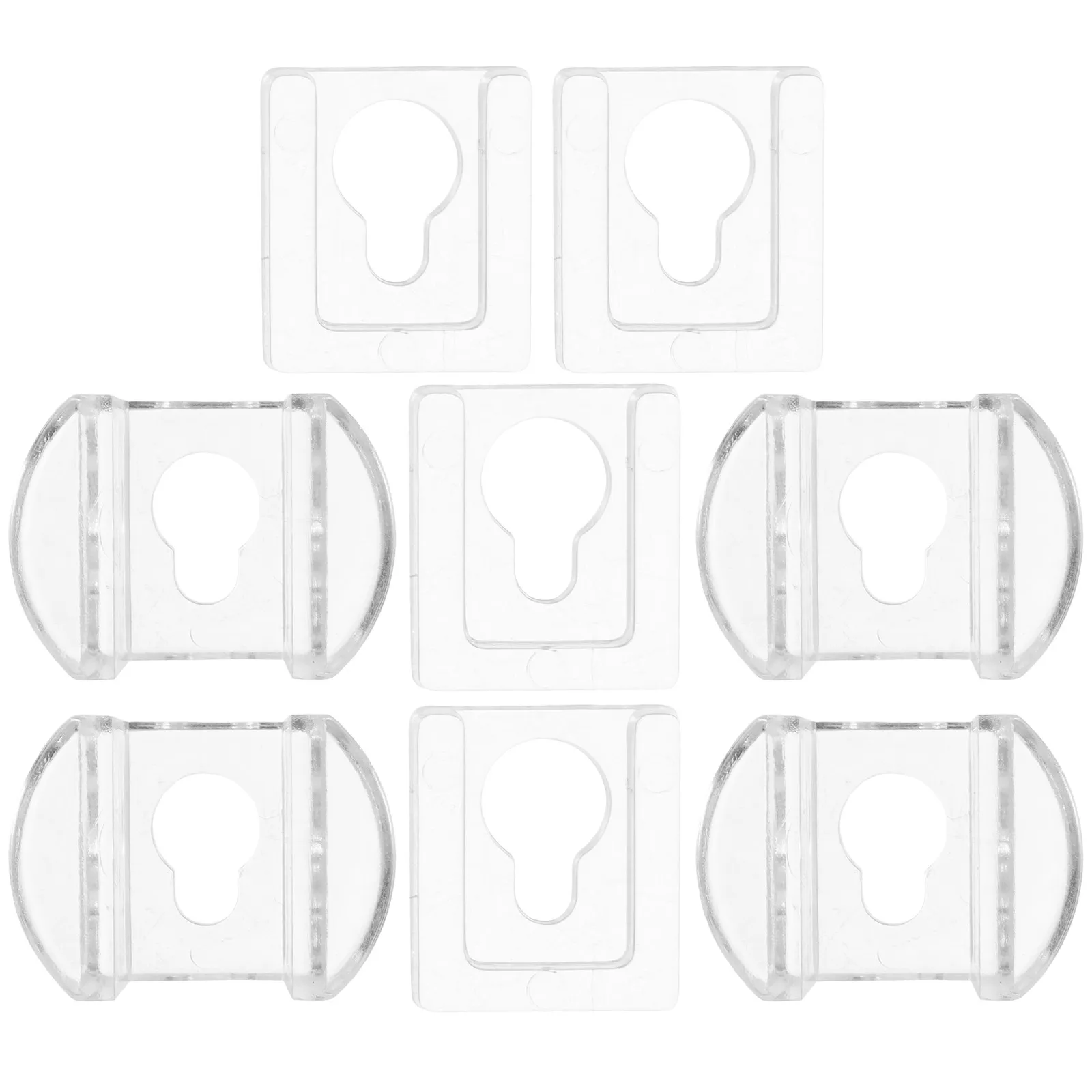 8Pcs Picture Frame Hangers Transparent Acrylic Heavy Duty Keyhole Brackets Mirror Mount Clips Wall Hanging Hardware