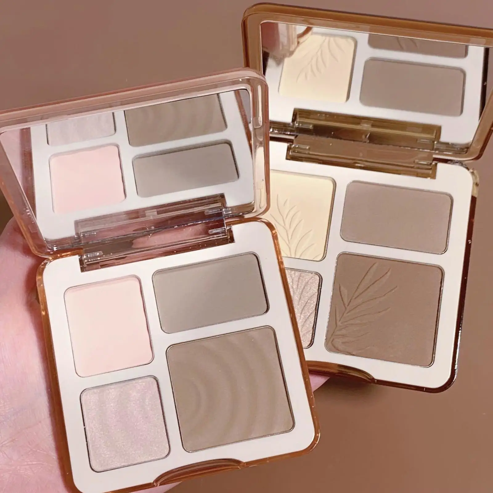 Face Highlighter Palette, Lasting Shine, Contorno, Shimmer e Matte Finish 3D Nose Shadow Powder, Destaque, Pó