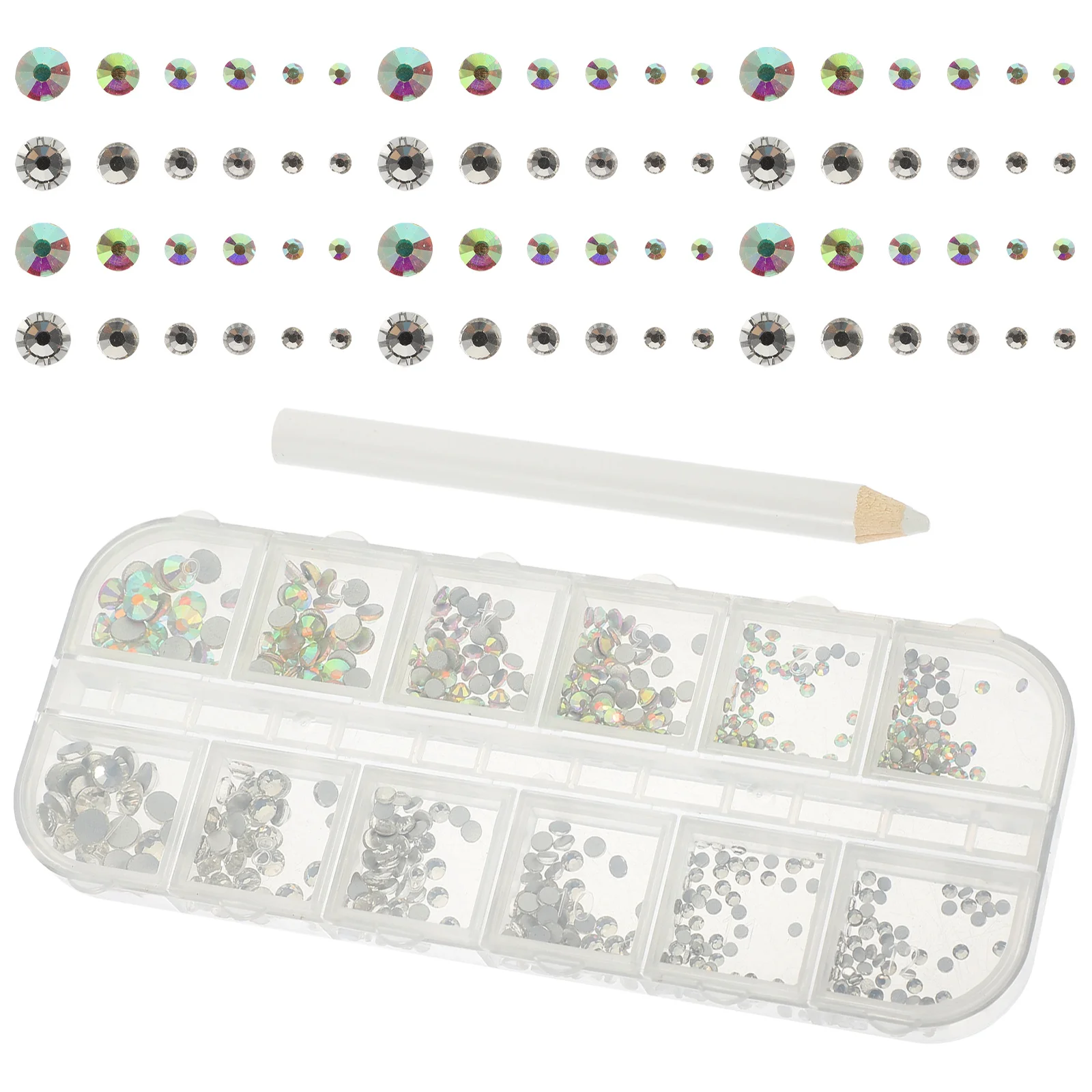 1 conjunto de pingentes de unhas com parte traseira lisa, lápis de captação de strass, decoração de arte de unhas, glamour, artesanato, roupas, sapatos, maquiagem, strass