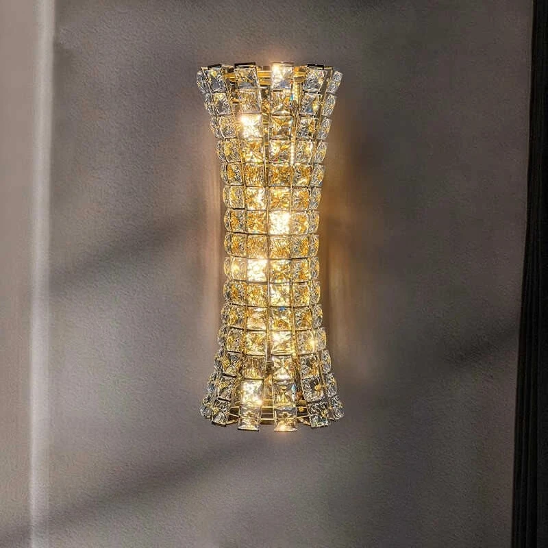 

Luxury Crystal Wall Lamp Hotel Villa Living Room Hallway Bedroom Bedside Light TV Sofa Background Decorative Lighting Fixtures