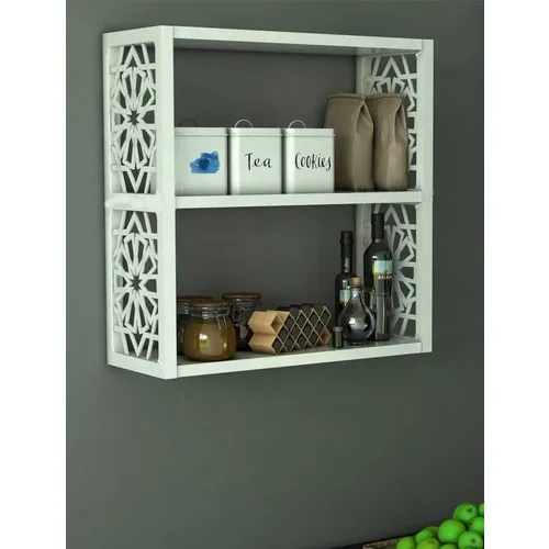 Pratico Decoratieve Muur Rack Wit 50X45X20 Cm