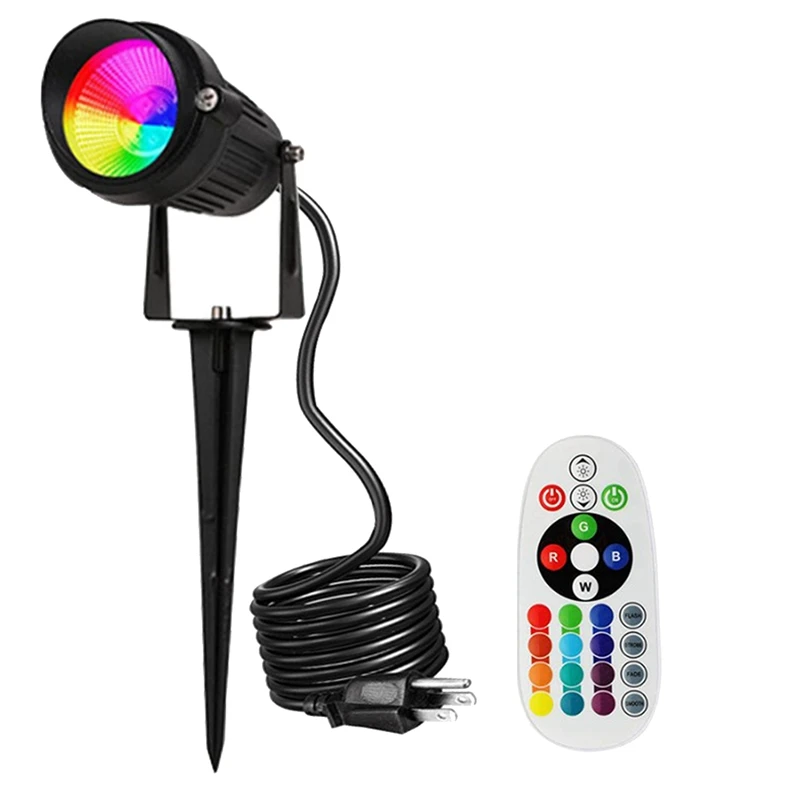 

New Style RGB COB Garden Lawn Lamp 12V Outdoor LED Spike Light Path Landscape Waterproof Spot Bulbs