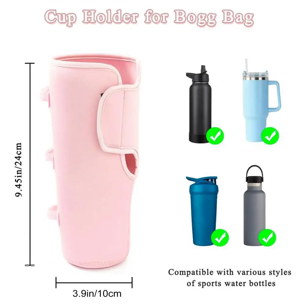 Suporte para garrafa de água para bolsa tote bogg, acessório seguro, manga de copo, suporte de armazenamento de bebidas para garrafas quentes e frias, 16-40 oz