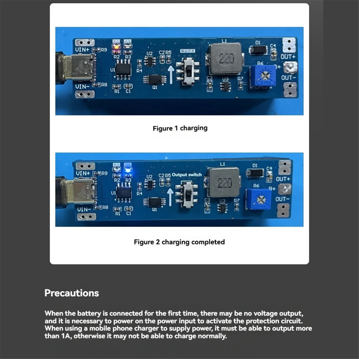 X61A_Lithiumbatterij opladen ontladen boost spanningsregelaarmodule
