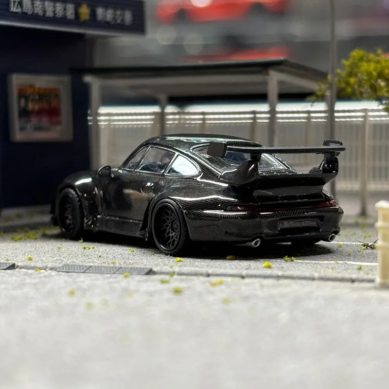 Regali originali di fabbrica in metallo pressofuso per veicoli a motore giocattolo in lega Porsche 993 RWB 1/64