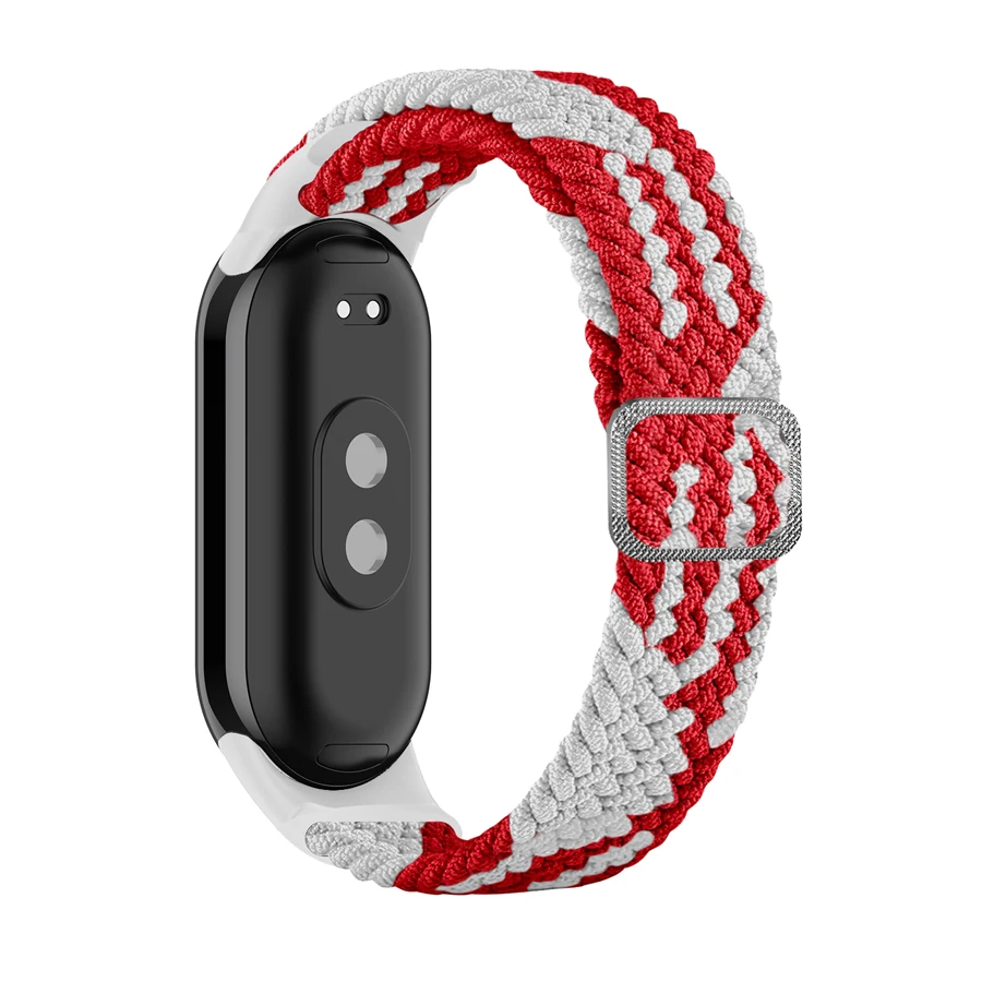 Armband für Xiaomi Mi Band 10 9 8, elastisches Nylon, geflochtene Schlaufe, verstellbare Schnalle, Ersatz-Correa-Armband für Miband 7, 6, 5, 4, 3
