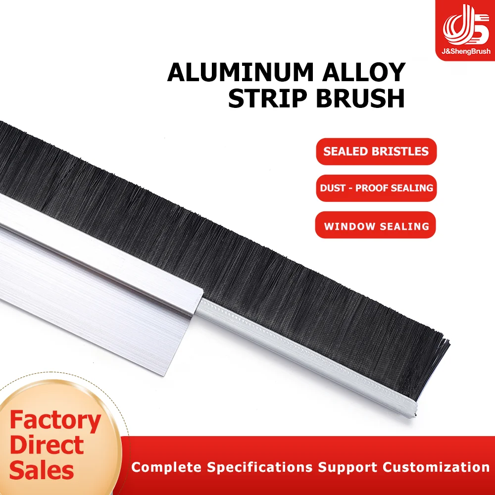 Aluminum Alloy Door Seal Strip Brush Garage Window Gap Isolation Sealing Dustproof Air Waterproof Connector Tool Home Accessory