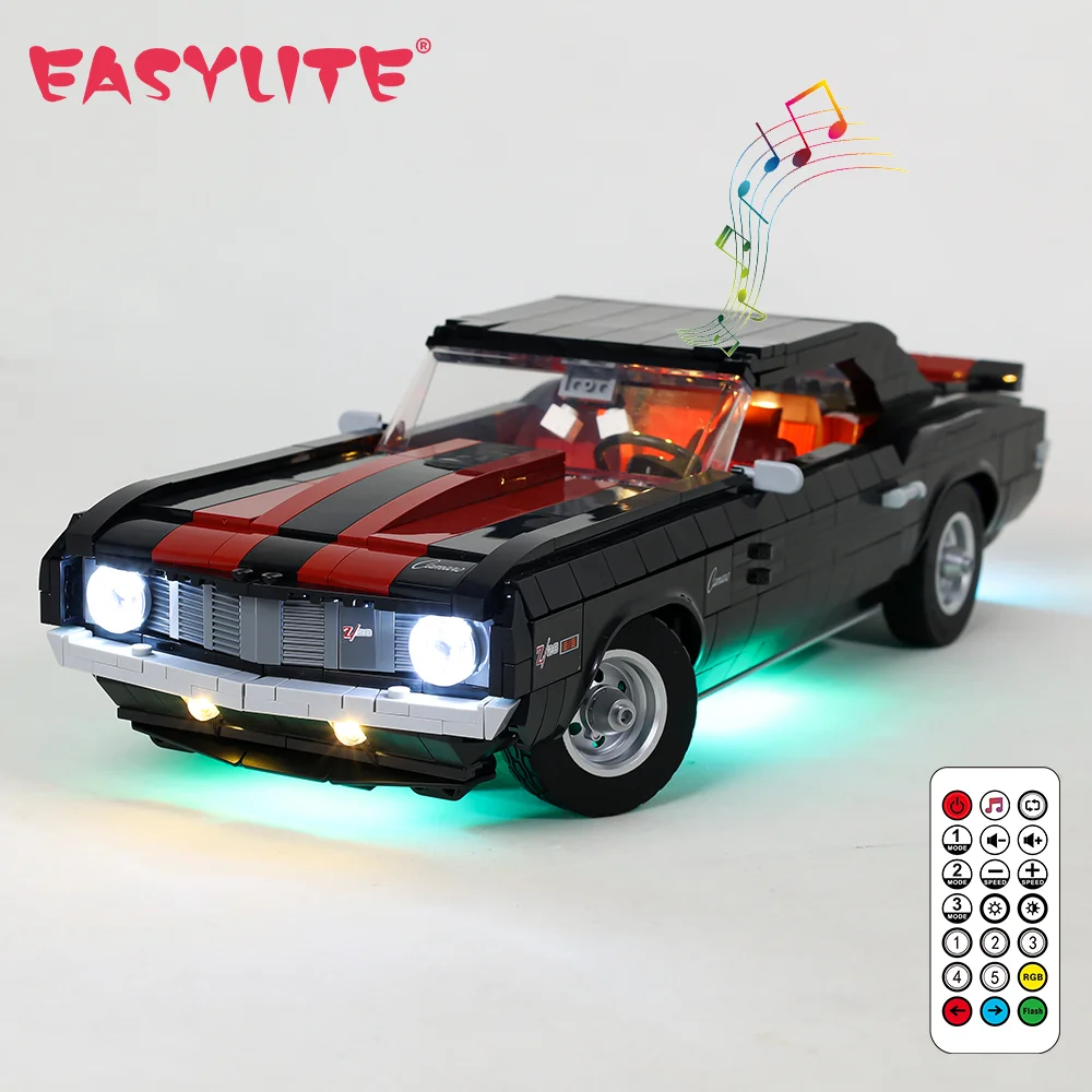 

EASYLITE светодиодный Kit для 10304 Camaro Z28 строительные блоки кирпичи игрушки лампа набор только освещение без модели