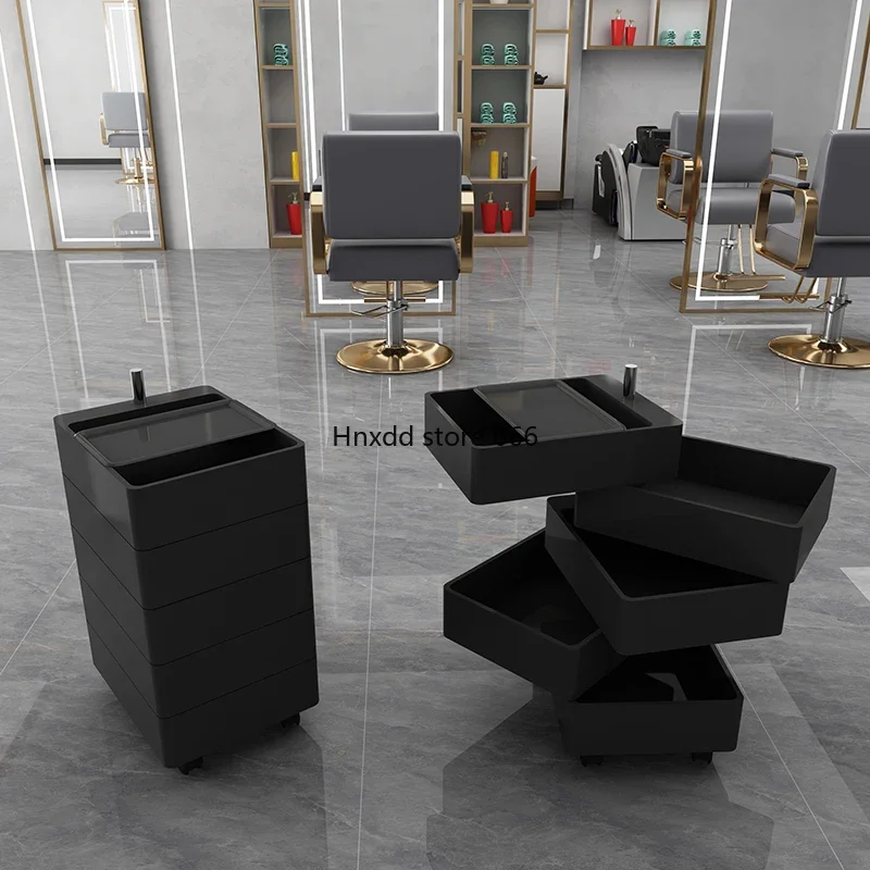 Stainless Steel Trolley Manicure Auxiliary Cart Rolling Tray Dental Storage Wheels Tool Circular Cosmetic Table Food Serving Spa