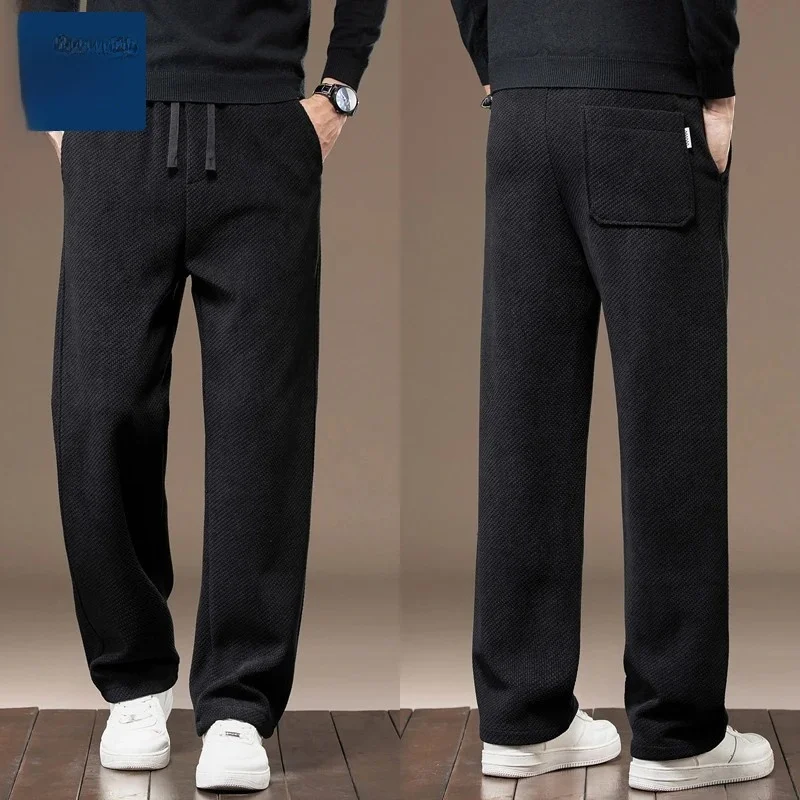 

Высококачественные мужские трикотажные брюки из твила, повседневные, осенне-зимние, новые, модные, прямого кроя, устойчивые к царапинам...