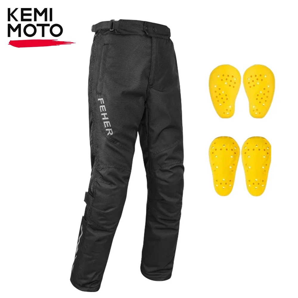 

Motorcycle Pants Riding Trousers Men Winter Warm Thermal Motorbike Quick-release Soft Protective Windproof Waterproof Motocross