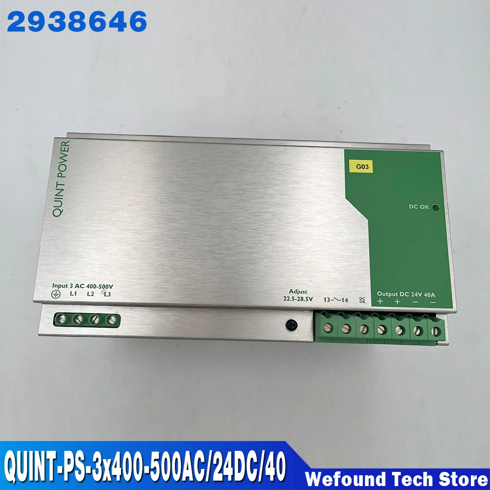 For Phoenix Rail Switching PC Power Supply Before Shipment Perfect Test 2938646 QUINT-PS-3x400-500AC/24DC/40