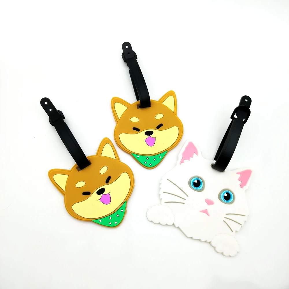 1pc Cute Kitten, Puppy, Animal Luggage Tag Hanger, Airport Loss Prevention ID Tag, Must Have for Men and Women on outings and bu