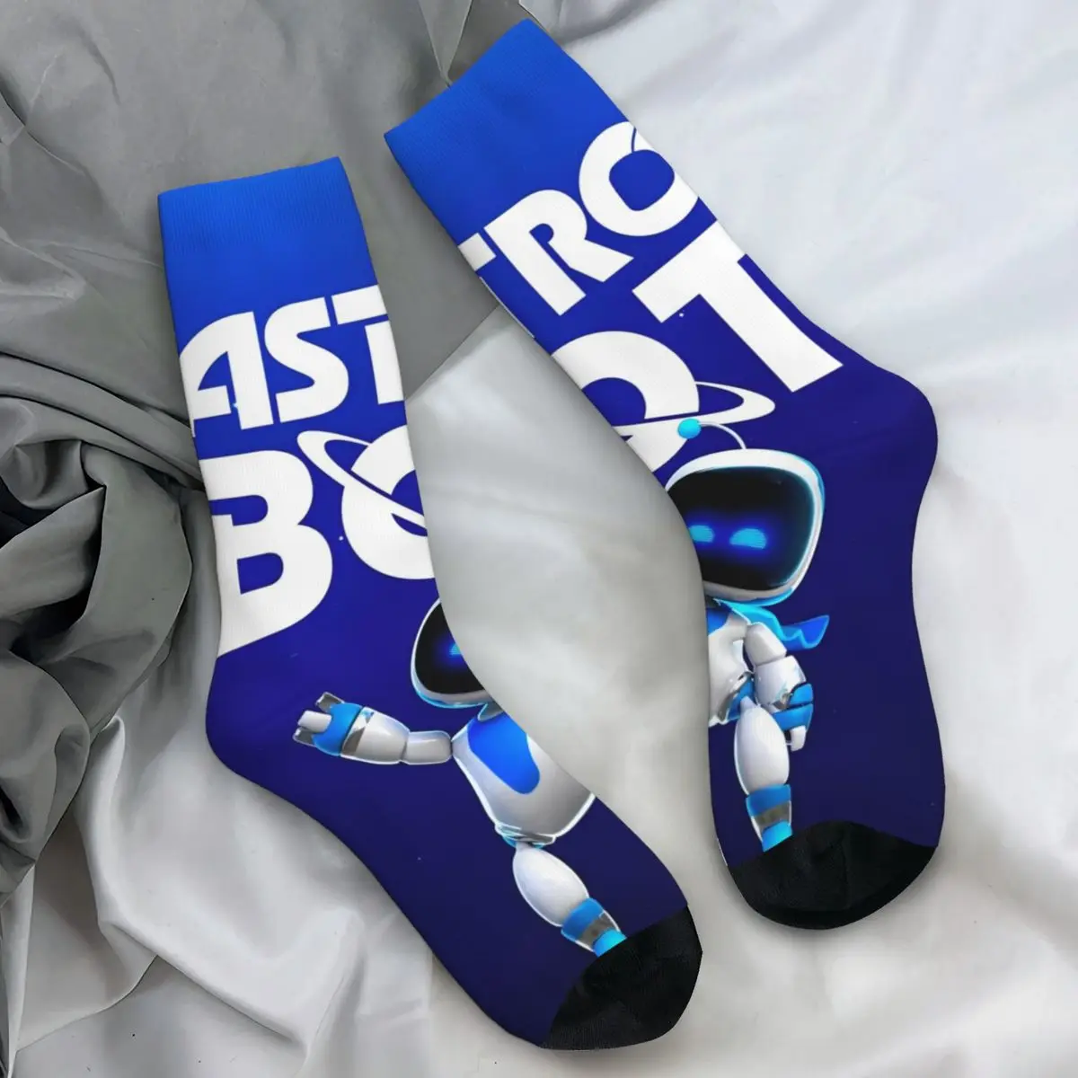 Game A-Astro-Bot Cartoon Robert Socks Funny Stockings Autumn Non-Slip Adults Men Socks High Quality Pattern Running Socks