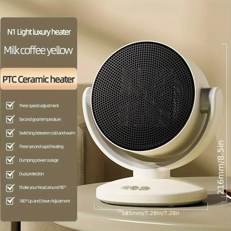 Electric Heater -Suitable for home bedroom use、Mini Desktop Fan for Office Desk and Indoor Environments