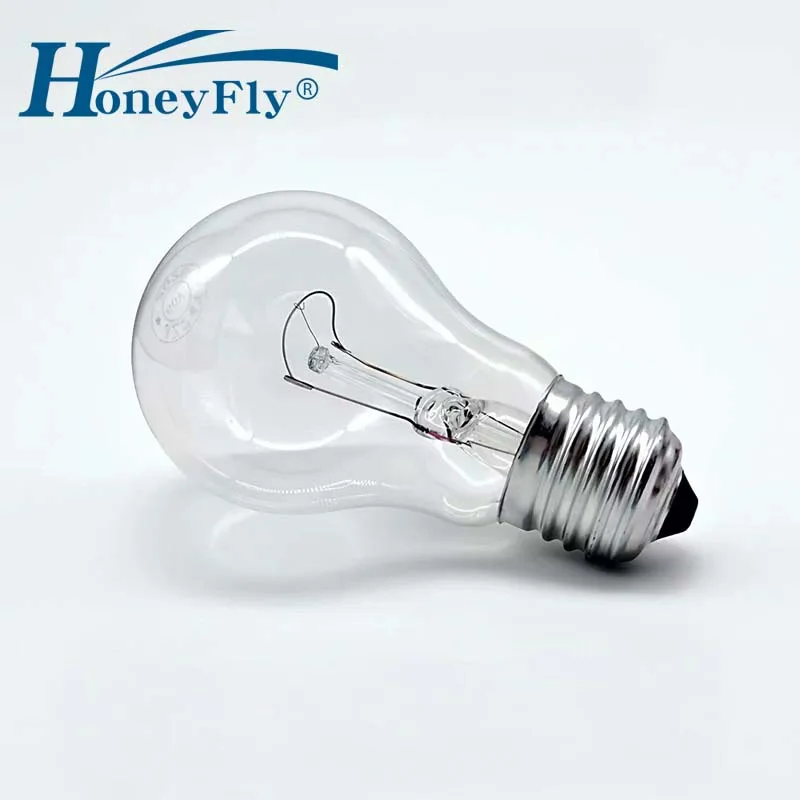 HoneyFly 10pcs A60/A19 Incandescent Bulb E27 12V/24V 40W 60W 2700K A19 Old-fashioned Tungsten Clear Glass Breeding Machine Tool