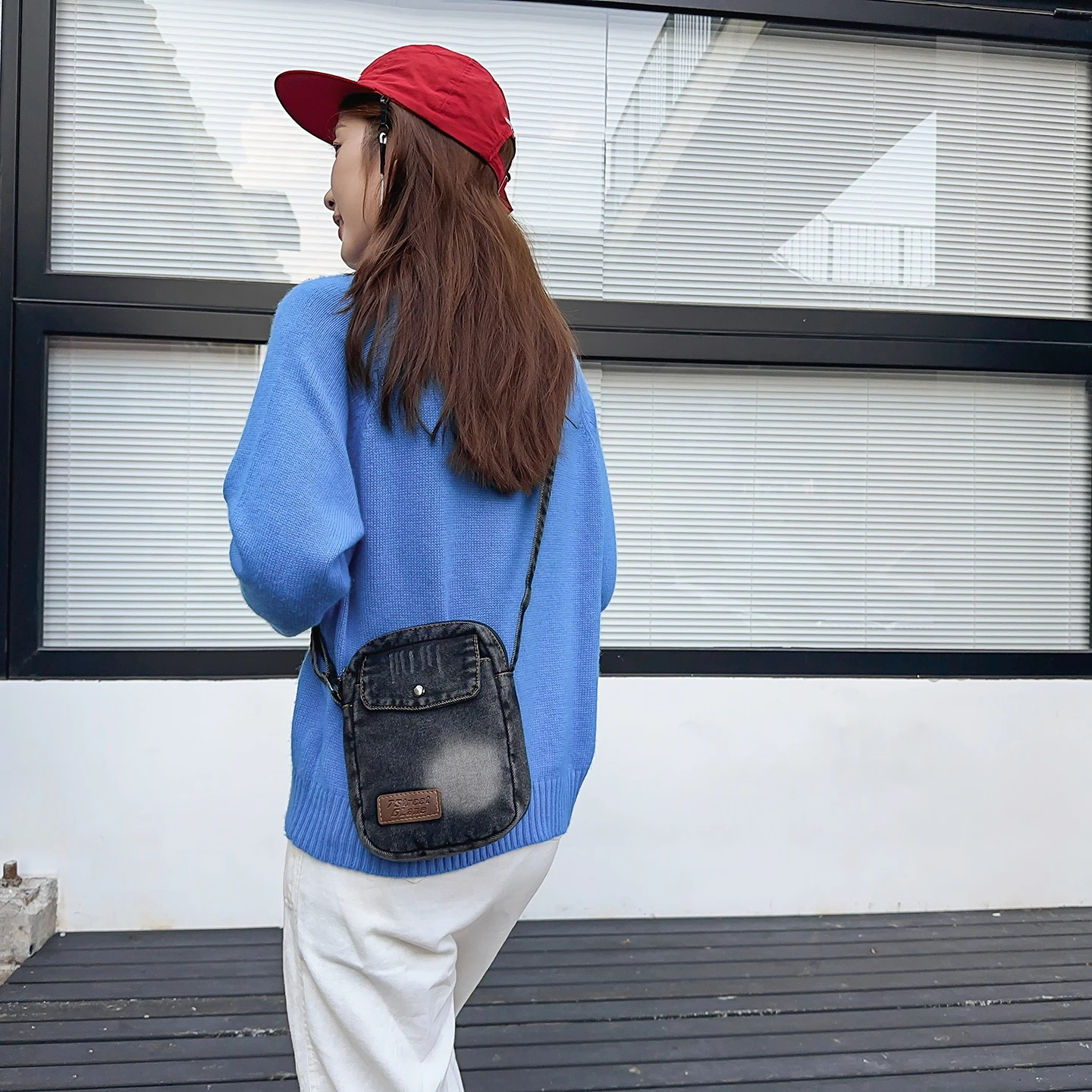 

Small Denim Women's Bag Gradient Shoulder Bag Jean Messenger Bag Y2K Eco Bag Korean Shopper Cowboy Handbag Vintage Satchel Daily