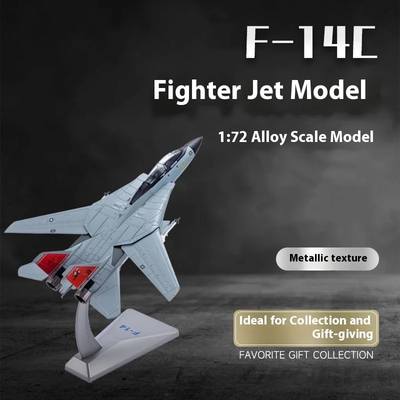 

1: 72f14 Fighter Model Alloy High Simulation Aircraft Foam Model Shipborne Fighter Aircraft Aviation Military Decoration Gift