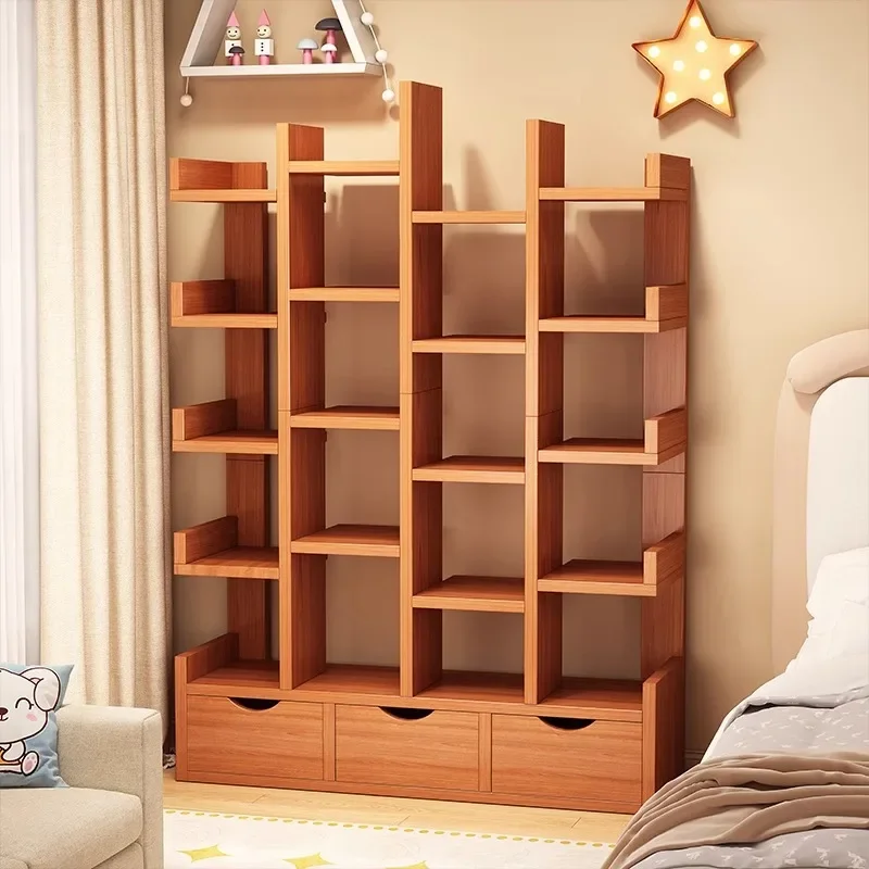 Bookshelf Floor-to-ceiling household multi-layer book shelf Children's picture book shelf Reading area Simple and