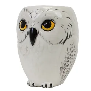 ハリー・ポッター3次元3DレリーフマグHedwig Owl Mug入学通知メッセンジャーセラミックカップOwl Mug Office Coffee Cup 12ベストセールスヘドウィグフクロウ-4
