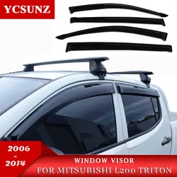 Rain Window Visor Wind Deflector For Mitsubishi L200 Triton 2006 2007 2008 2009 2010 2012 2013 2014 Double Cabin Accessories