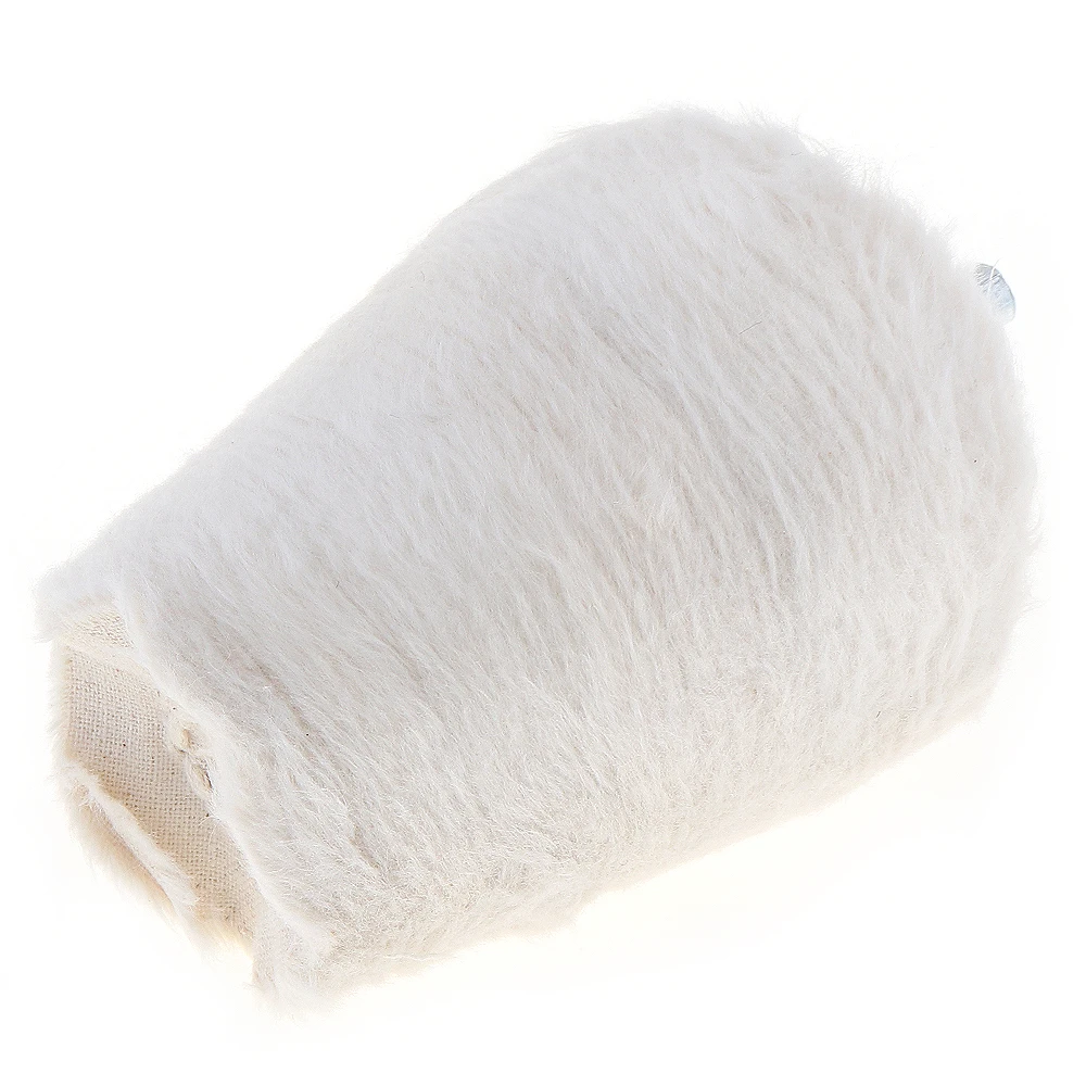 Tampone in cotone per lucidatura a specchio con mola in tessuto bianco a forma di cono da 3 pollici con diametro del gambo di 6mm per la lucidatura di superfici