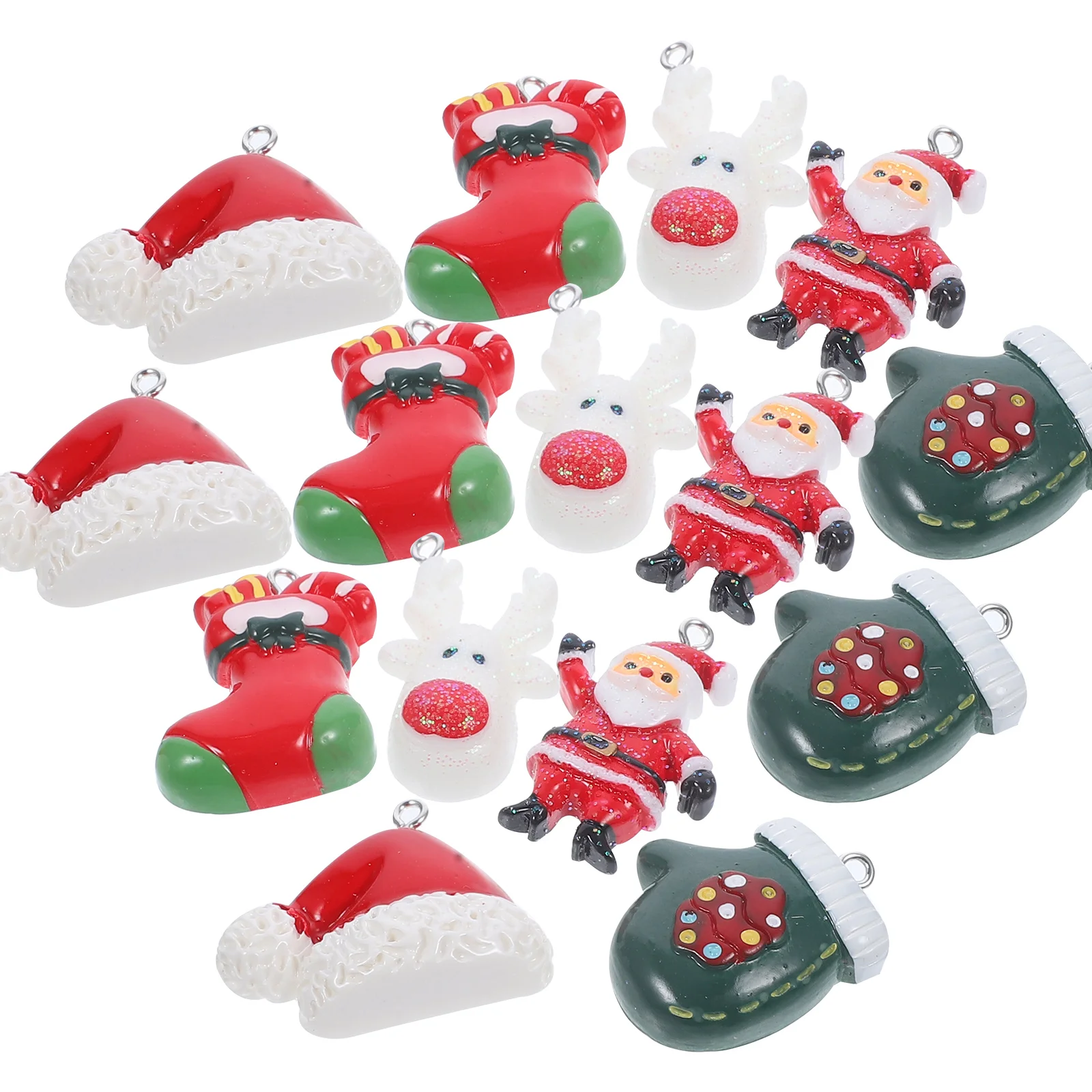 

20pcs Snowman Christmas Hanging Ornament Christmas Hanging Ornament Xmas Tree Decor Socks Props Pendants Resin Supplies Gifts
