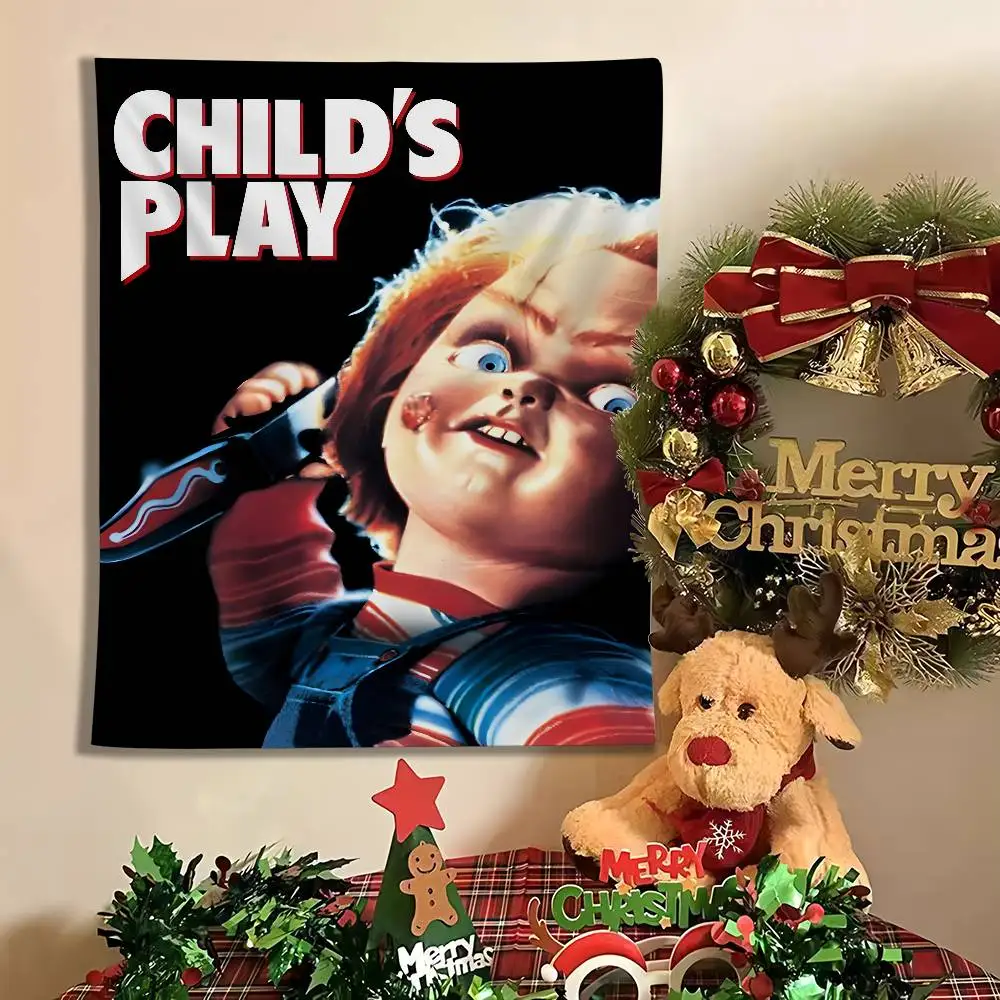 Horror Tv Series C-chucky Tapestry Hanging Dormitory Room Bedspread Blanket Children's Room Party Home Decoration Gift