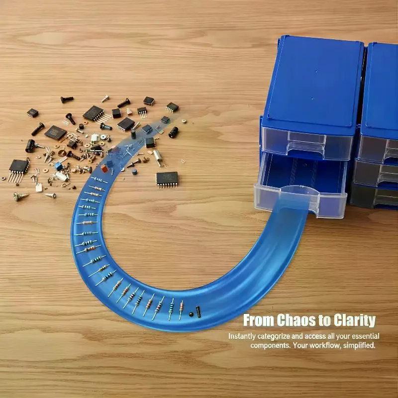 Stackable Plastic Storage Boxes Component Screws Tool Container Screws Tools Packaging Storage Bins Hardware Parts Box