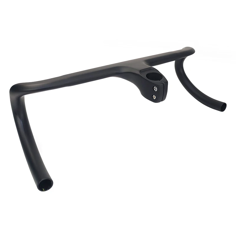 Newest Fully concealed cable matt UD full carbon bicycle handlebar Road bike carbon handlebar and Stem integrateved with washers