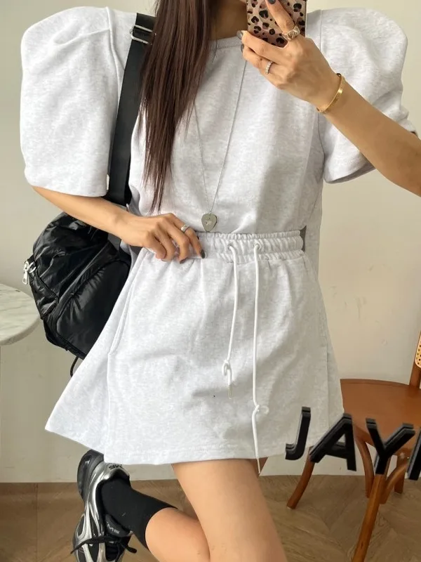 

Шикарный летний винтажный простой асимметричный топ с высокой талией и юбка трапециевидной формы, комплект антилегкой прогулочной юбки