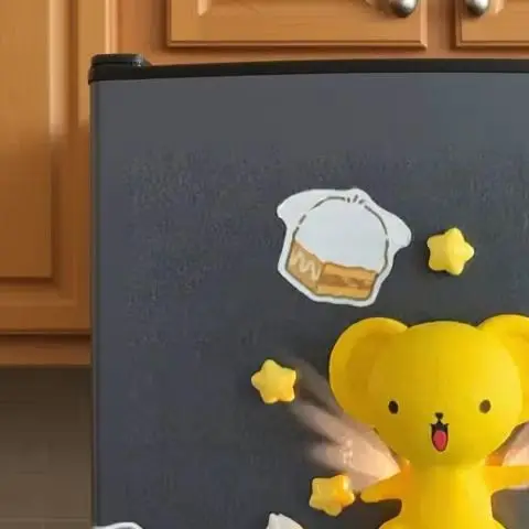 

Luminous Anime Kinomotos Refrigerator Sticker Light Signs Collectible Model Cards Captored Sakuras Cerberus Fridge Stickers